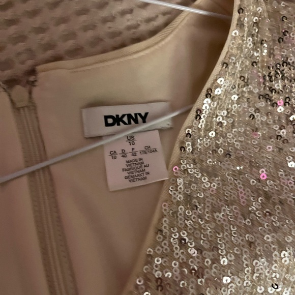 Sparkling Silver DKNY Sequin Dress size 10 - Picture 3 of 4